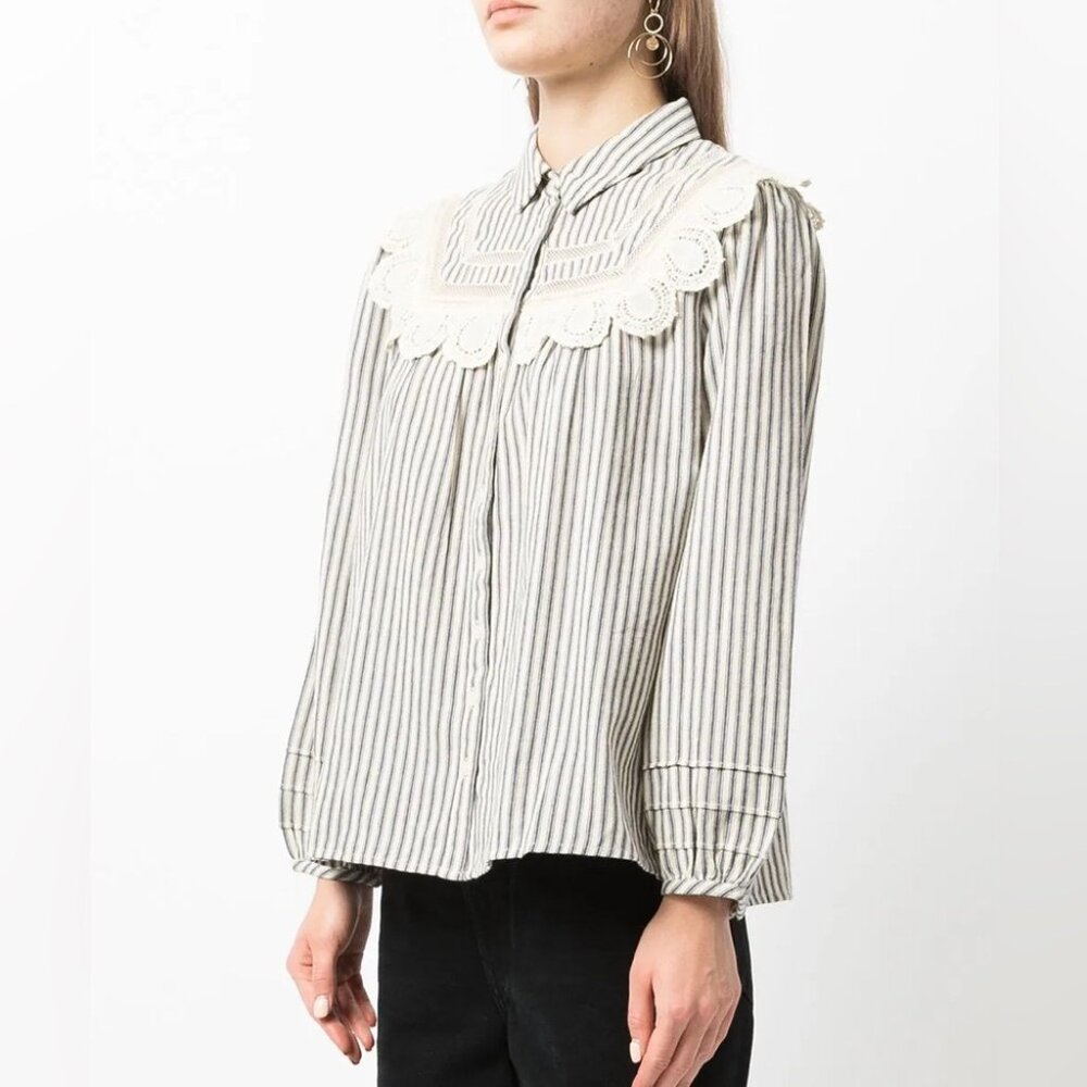 NWT Ba&Sh Anael striped blouse Size small